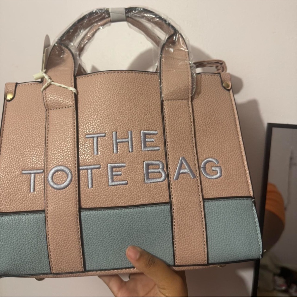 Stylish Pink and Blue Tote Bag